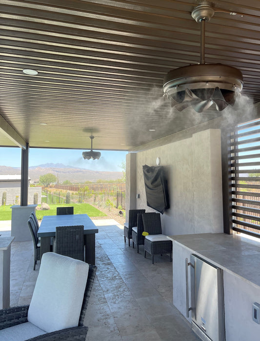 HydroMist NEW CentraMist 360 Misting Fans Offers a Great Solution for  Cooling Large Indoor and Outdoor Spaces - HydroMist